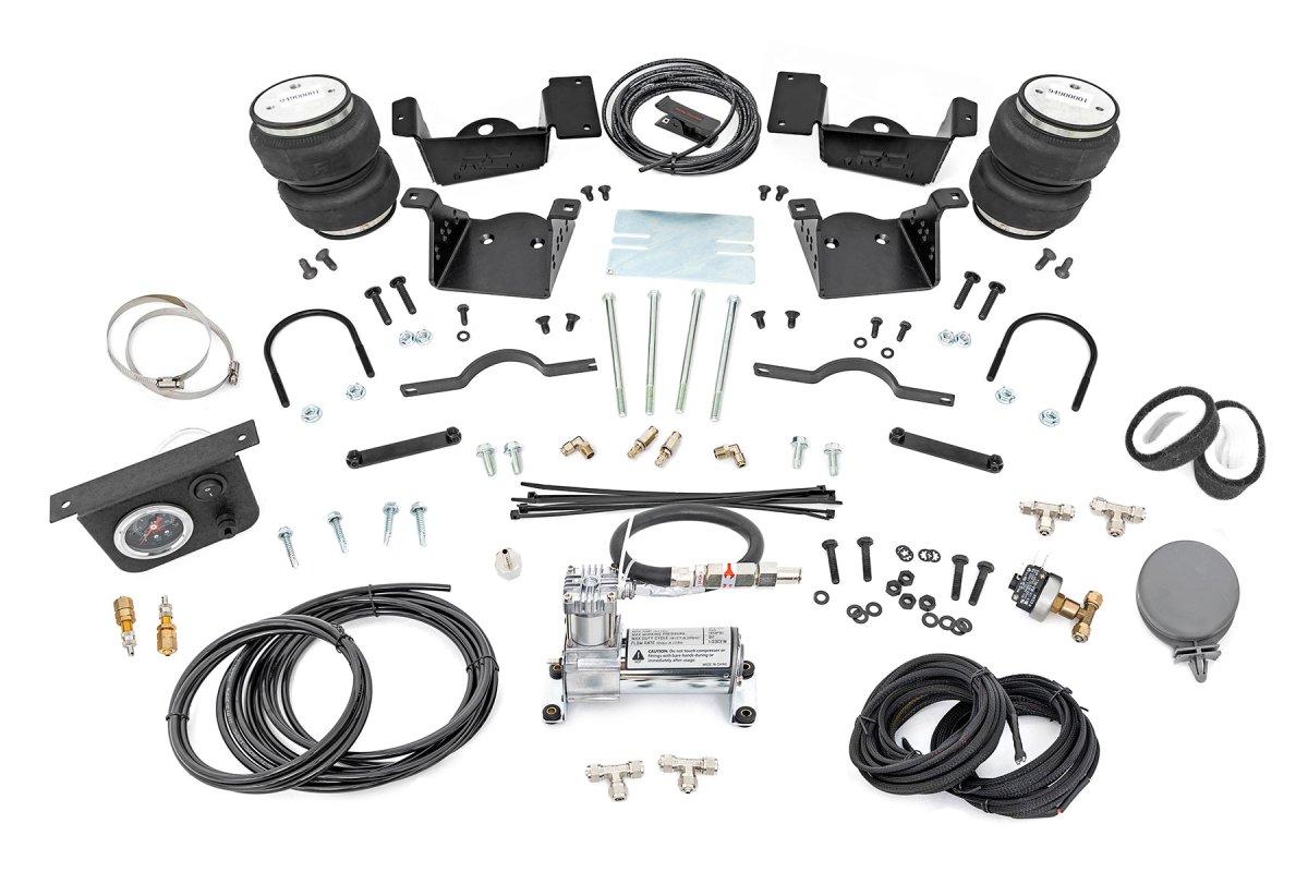 GMC Sierra 2500 HD Air Spring Kit - Rear - Rough Country - w/compressor - '20-'24